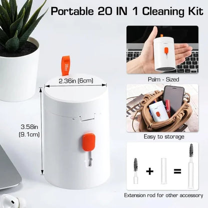 20-in-1 Multi-Functional Cleaning Kit for Earphones for Computers, Laptops, Mobiles, Gaming