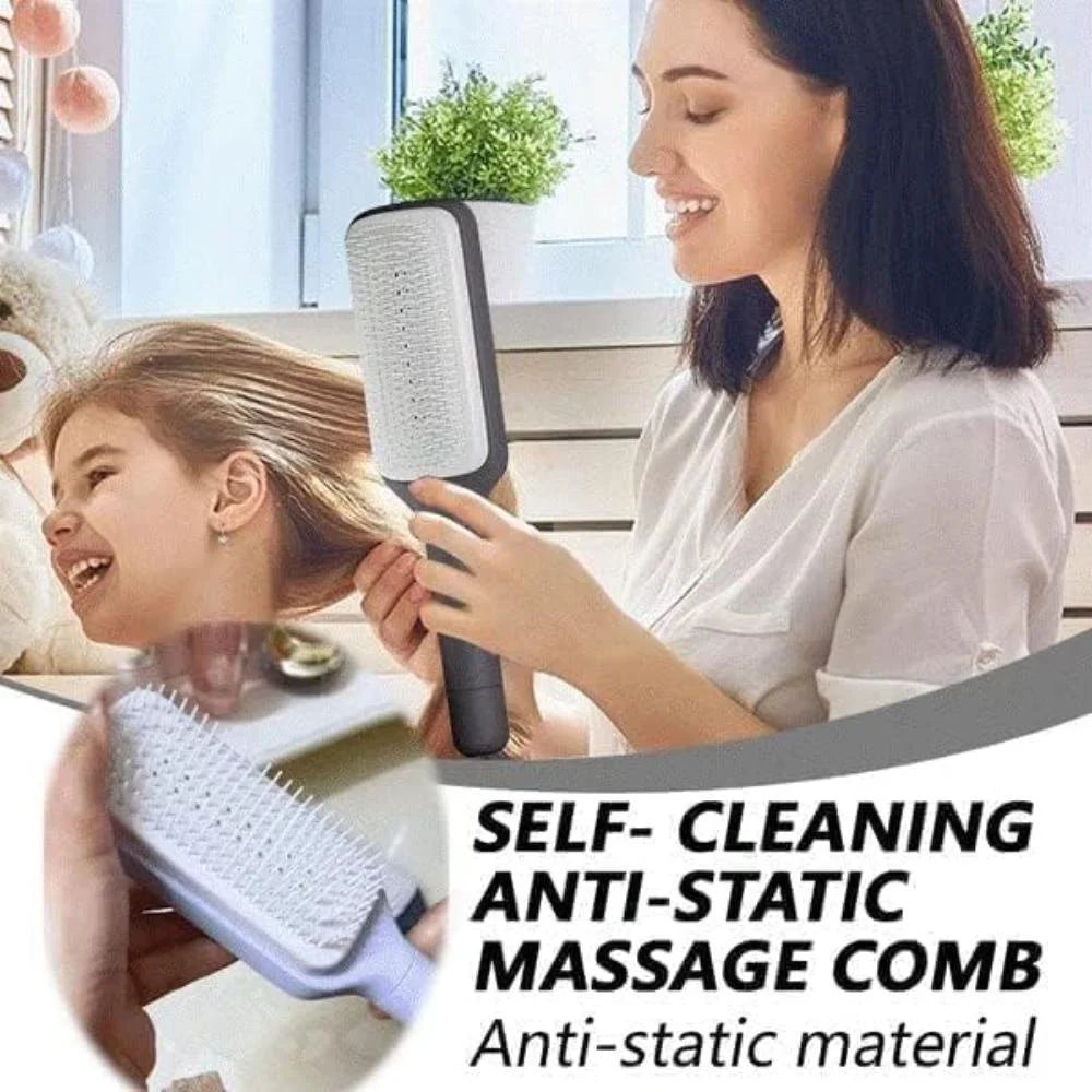 4 In 1 Self Cleaning Hair Brush✨