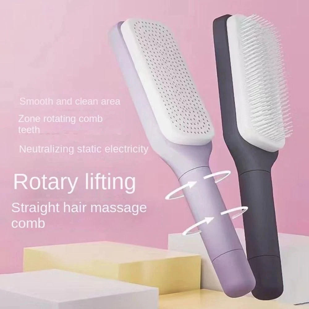 4 In 1 Self Cleaning Hair Brush✨