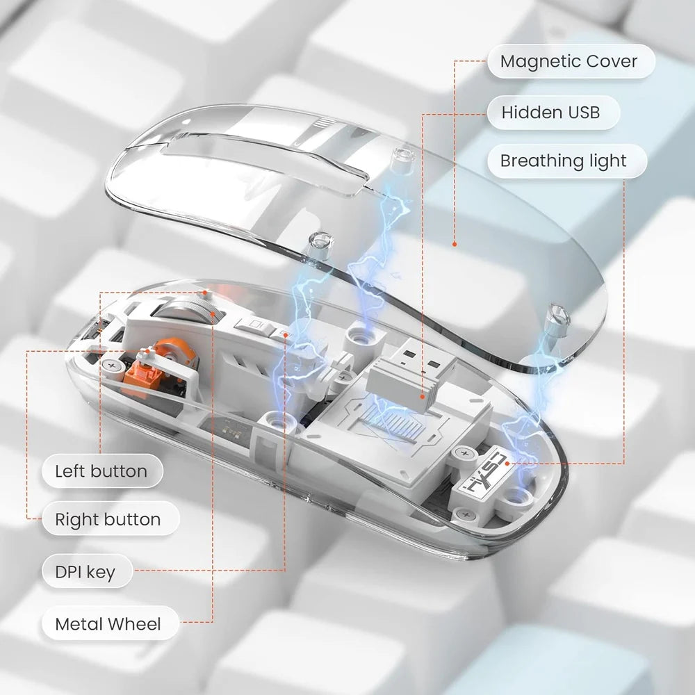 MD-139 Wireless Mouse with Transparent Cover