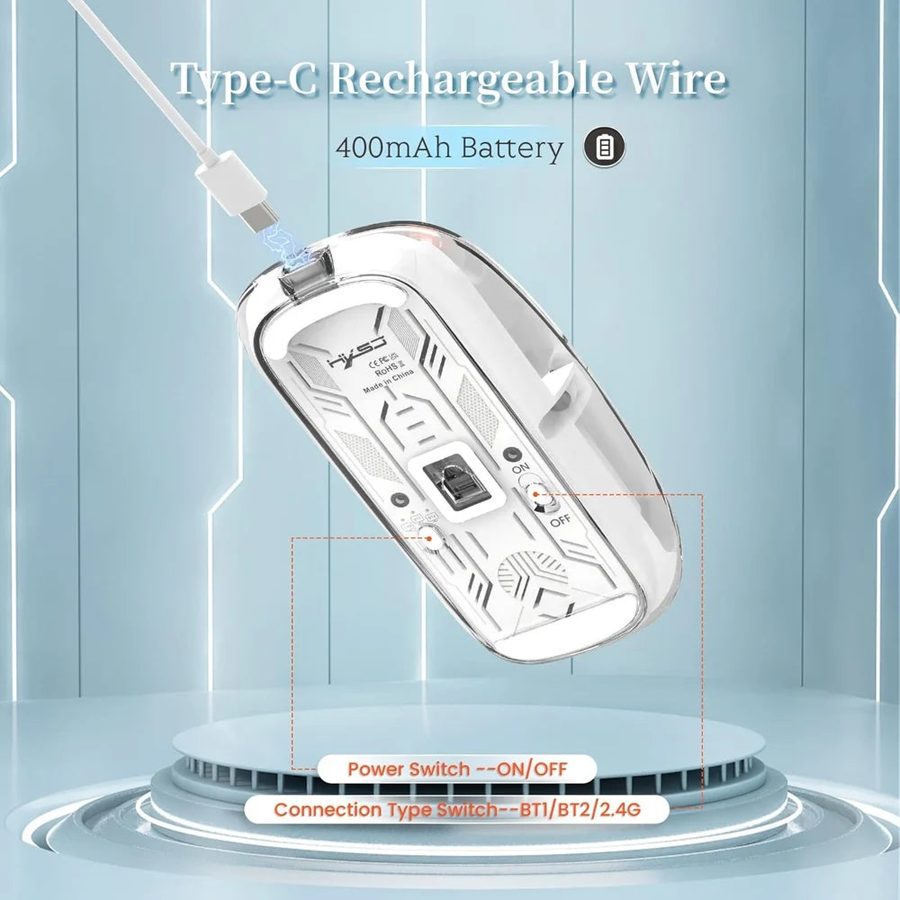MD-139 Wireless Mouse with Transparent Cover