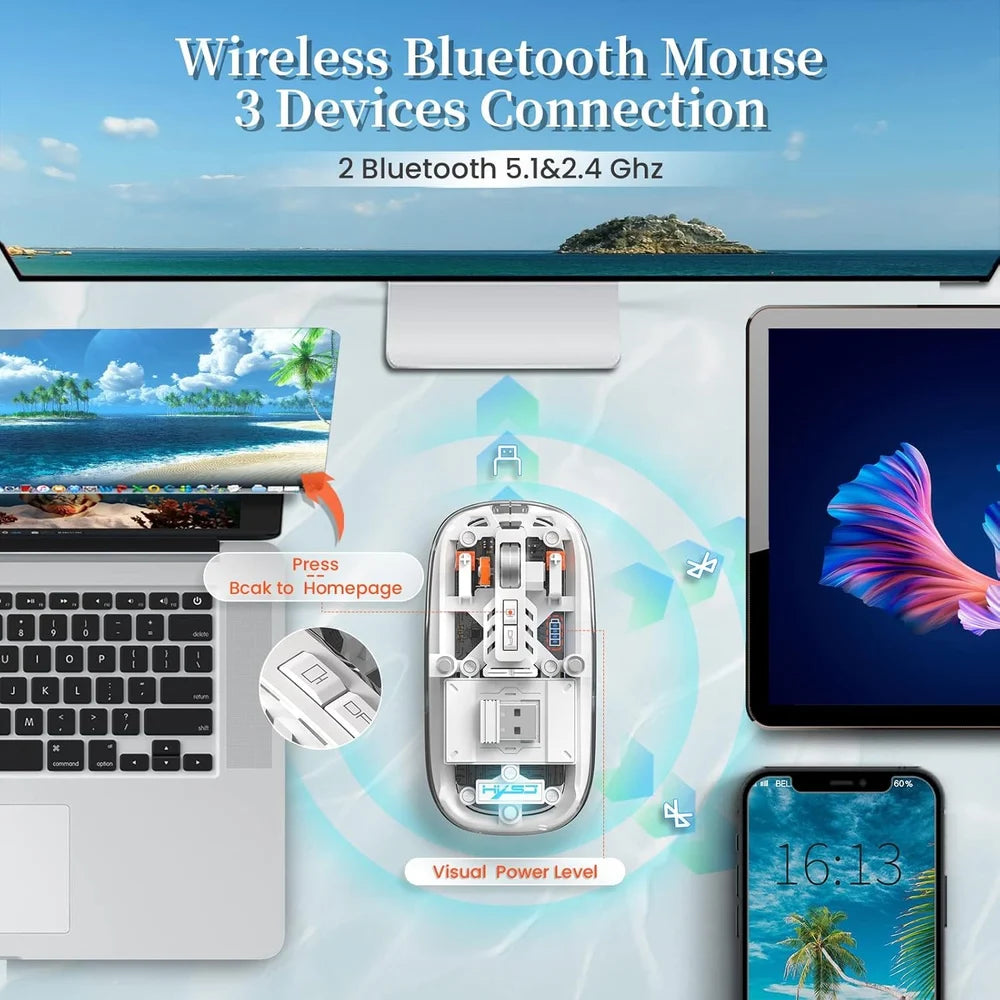 MD-139 Wireless Mouse with Transparent Cover