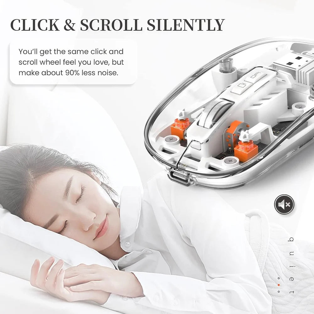MD-139 Wireless Mouse with Transparent Cover