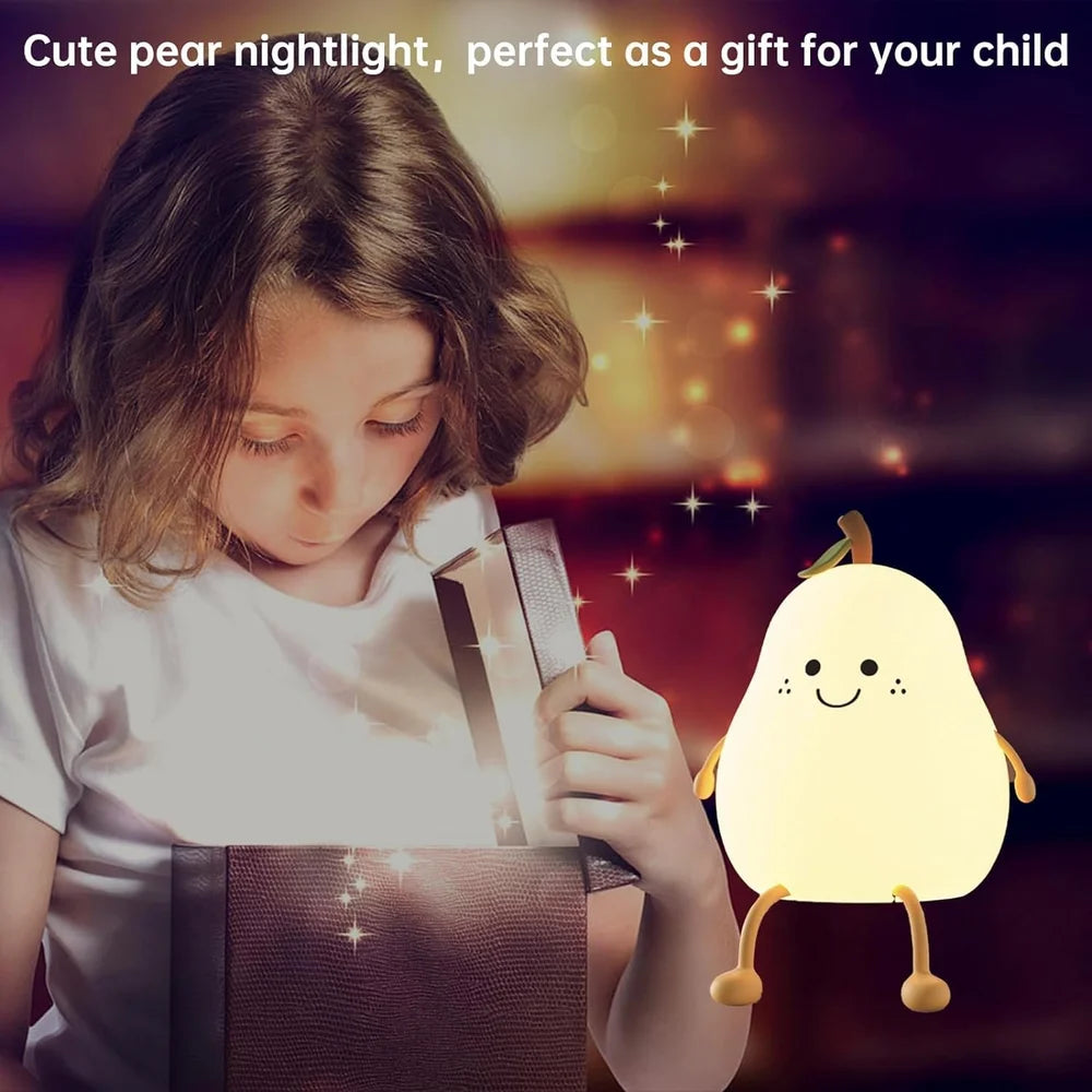 Pear Night Lamp Rechargeable Silicone Pear Night Lamp